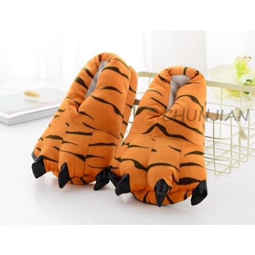 Fashion Children Onesies Pajamas Shoes Baby Girls Boys Tiger Paw Winter Warm Slippers kids shoes Sneaker Claw Paw Animal Slipper