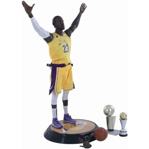 Basketball star athlete James the little emperor throws magnesium powder 1/6 statue boxed figure about 39cm