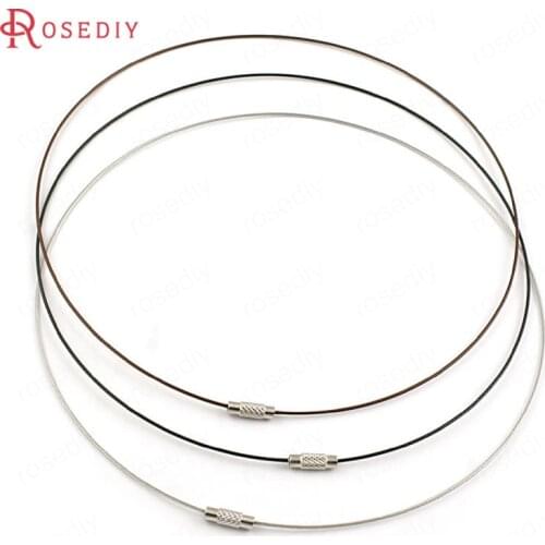15149)20PCS Diameter:13CM,Thickness:1MM Black Steel with Plastic Cover Steel Wire Necklace Ring Jewelry Findings Accessories