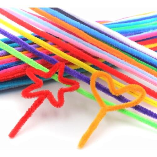100pcs Wool hair root twisted rod Kindergarten DIY educational toys twisted rod Party and holiday decoration materials