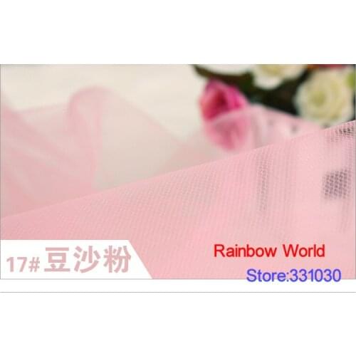 5 meter medium hardness pink mesh cloth fabric for DIY wedding veil children dress headwear material