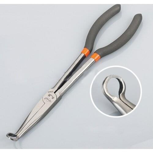 5Pcs Long Reach Plier Set Straight 90° 45° 20° Bent Double-X Hose Grip Pliers D0AD