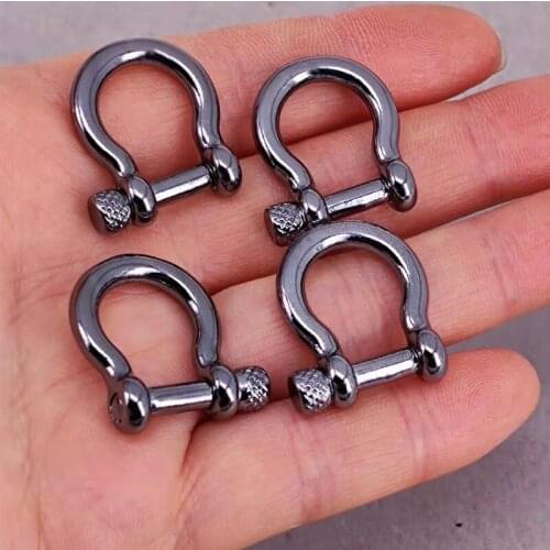 5pcs Horseshoe Toggle Camping Parachute cord Survival Anchor Bracelet Women gold black silver color Sport Buckle pendant cha