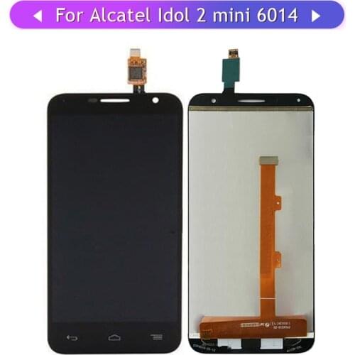 For Alcatel One Touch Idol 2 Mini L 6014 6016 OT6016 LCD Display Assembly Glass Digitizer Replacement 5PCS