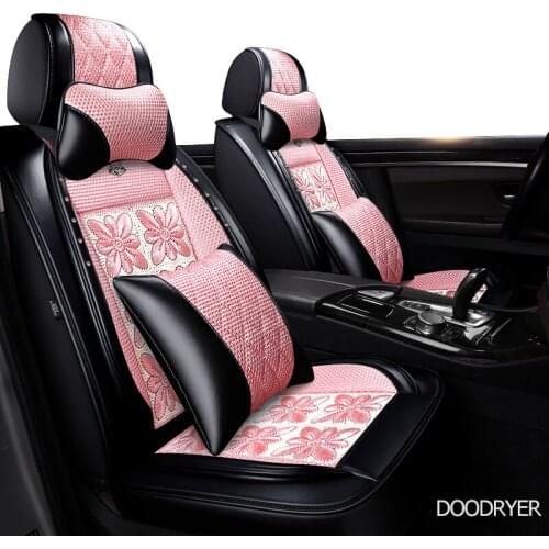 DOODRYER flax car seat covers For nissan leaf x-trail t30 navara d40 almera n16 primera p12 terrano teana j32 classic car seat