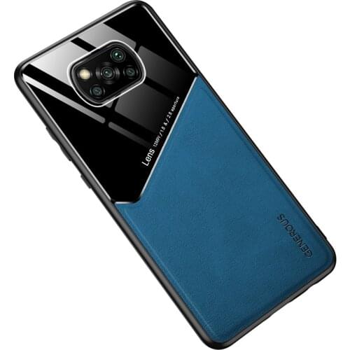 For Xiaomi Pocophone X3 NFC Case luxury Soft Leather texture Magnetic protective Back Cover Case For Xiaomi poco x3 x3nfc shell