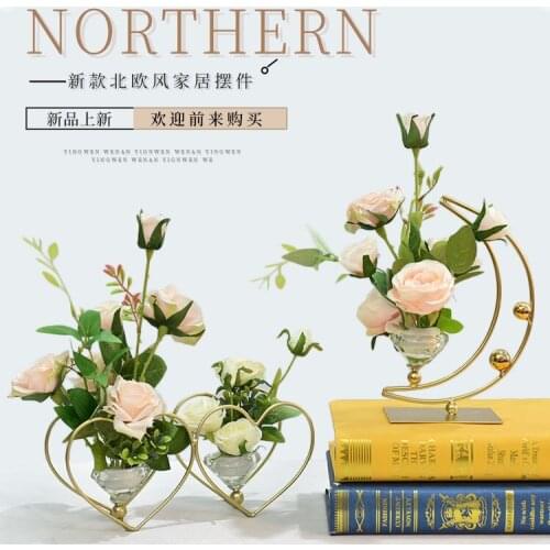 INS Nordic style flower decoration model room living room table tea table simulation decoration silk flower web celebrity