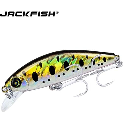 JACKFISH 8CM/11g Crankbait Fishing Lure 3D EYE Artificial Hard Crank Bait Bass Fishing Wobblers Japan Topwater Minnow Fish Lures