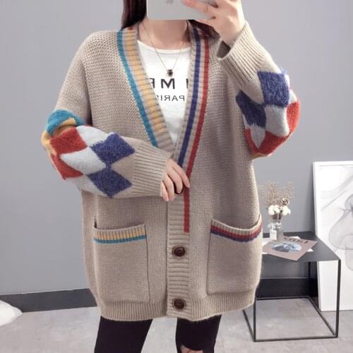 Christmas Sweater Woman Winter Coats 2019 Womens Sweater Knit Cardigan Sweaters Pocket Cardigan Women