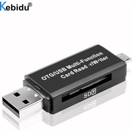Kebidu SD Card Reader 3 in 1 USB 2.0 Micro SD TF Card Memory Reader High Speed Multi-card Writer Adapter for Laptop Accessories