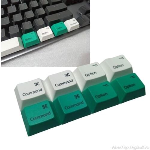 4Pcs Common Option PBT Dye Subbed Mac Keycaps R1 For Mechanical keyboard Keycaps 1.25U 1.25X Key Cap M11 21 Dropshipping