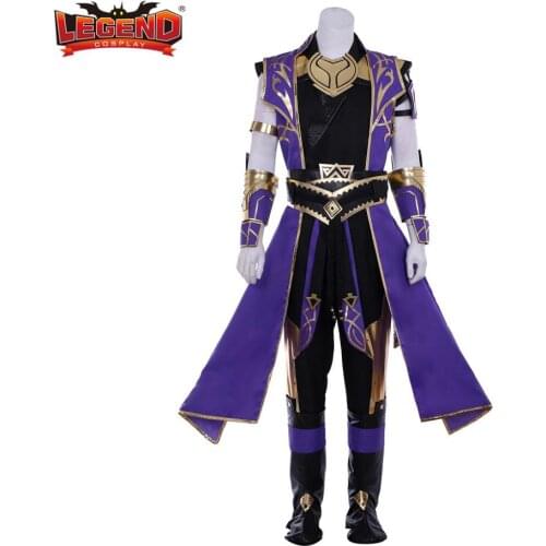 Cosplay legend Mortal Kombat Rain Cosplay Costume Adult Halloween Fancy Suit Custom Made H001