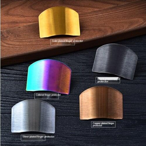 Kitchen Gadgets Stainless Steel Finger Protector Adjustable Finger Guard Vegetable Cutter Finger Cover Kitchen Accessories