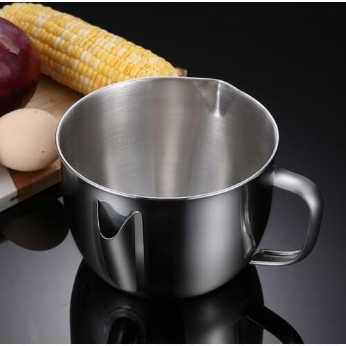 Oil Separator Cooking Grease Fat Filter Bowl 304 Stainless Steel for Kitchen 14.5*10cm new