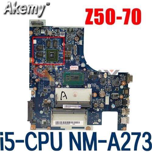 Laptop motherboard For LENOVO Ideapad Z50-70 Core I5 Mainboard 5B20H45484 ACLUA ACLUB NM-A273 N15V-GM-S-A2