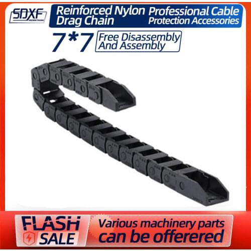 R15 7 x 7mm 7*7mm L100 Mini Cable drag Chain CNC 1m Long Nylon Cable For Automation Equipment