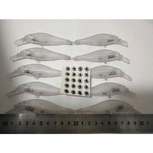 10pcs Unpainted Hardbaits Fishing Blank Lure Bodies 4 Inch 1/3 OZ Blank lure JSE218