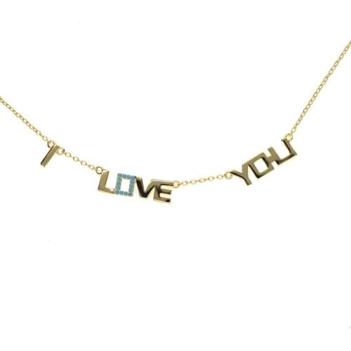 925 sterling silver i love you letter words necklace for lover girlfriend gift jewelry