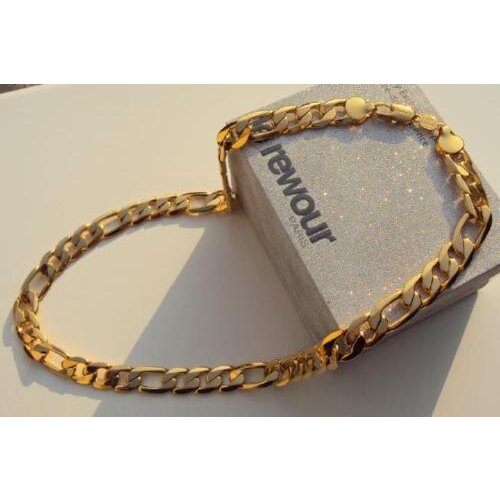 NEW MEN HEAVY 12mm Stamper 24 K SOLID GOLD FINISH AUTHENTIC FINISH MIAMI CUBAN LINK CHAIN NECKLACE