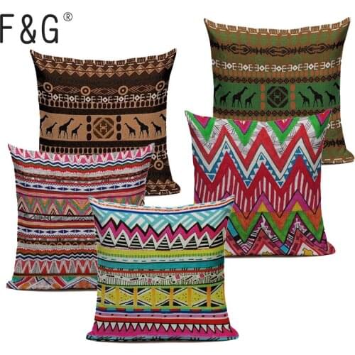 Paisley Cushion Cover Bohemian Style Pillow Cover Cotton Linen Square Cushion Cover for Sofa Home Decorative Throw Pillows Cover