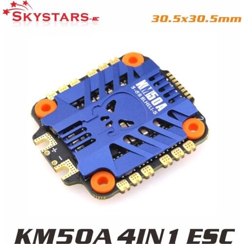 Skystars KM50A 3-6S 4 In 1 ESC BLHeli_S ESC Speed Controller Board Support Dshot150 Dshot300 Dshot600 for FPV RC Racing Drone