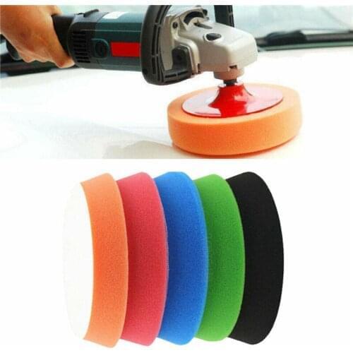 6inch Car Polishing Disc 5pcs/Set Buffing Waxing Sponge Wool Wheel Polishing Pad Foam Pad Buffer Kit for Removes Scratches