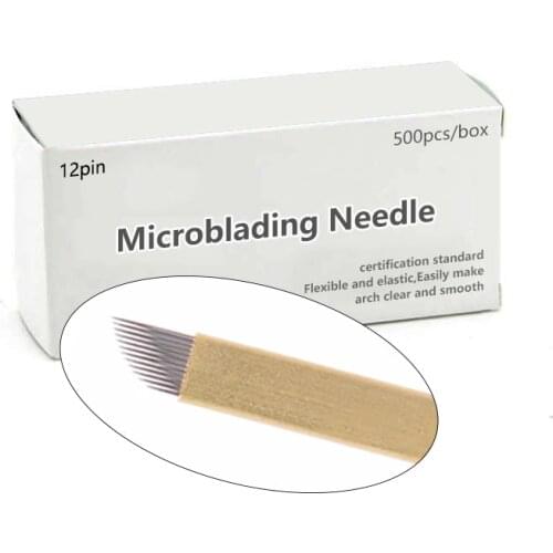 Professional makeup tebori blade needle microblading 12 pin eyebrow needles for dermografo micropigmentation