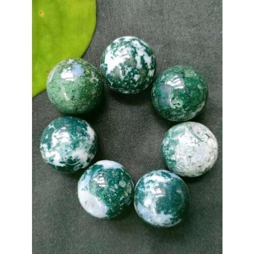 Natural water grass agate each about 20mm in diameter 11g garden aquarium ornaments carry energy stone