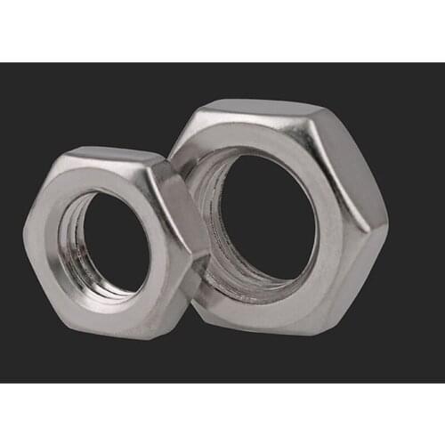 Hex Thin Nut Thin Nut Flat Thin Screw Cap M3M4M5M6M8M10M12M20 316 Stainless Steel 10 PCS