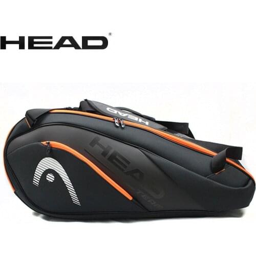 HEAD Tennis Racket Bag Sports Bag Large Capacity 6-9 Racquets Men Women Badminton Bag Tennis Racket Backpack Tenis Squash Padel