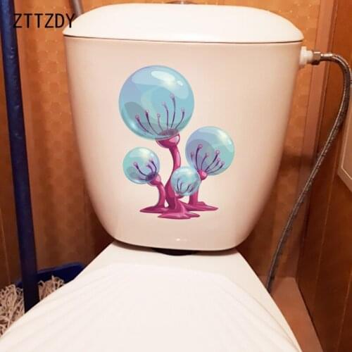 ZTTZDY 19×24.9CM Creative Cartoon Mushroom Kids Room Wall Stickers Home Decoration WC Accessories T6-0194