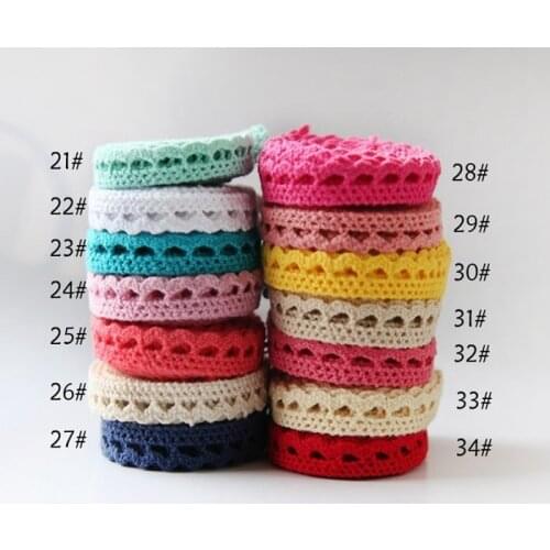 0.8cm 50yards 16 colors cotton lace trim DIY clothing/garment/bedding accessories lace,hat decoration lace trim manufacturer