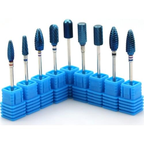 1pc Blue Carbide Nail Drill For Machine Rotary Cuticle Clean Router Bits Milling Cutter Pedicure Nail Art Tools Accessoires