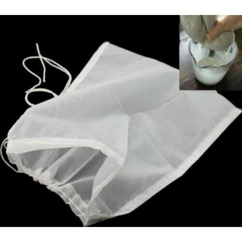 1pc Nylon Filter Tea Bags Straining Bag Reusable Wine Strainer Bag Cheese Jelly Home Making Homebrew Tools tea and herb bags