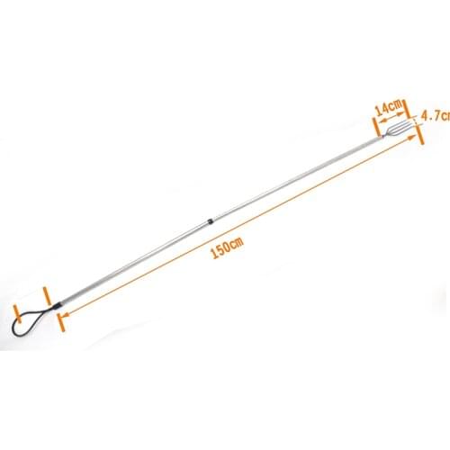 1 piece High quality Durable Sharp 2 section 4 Tine stainless Prong Ice Spear fishing Tool
