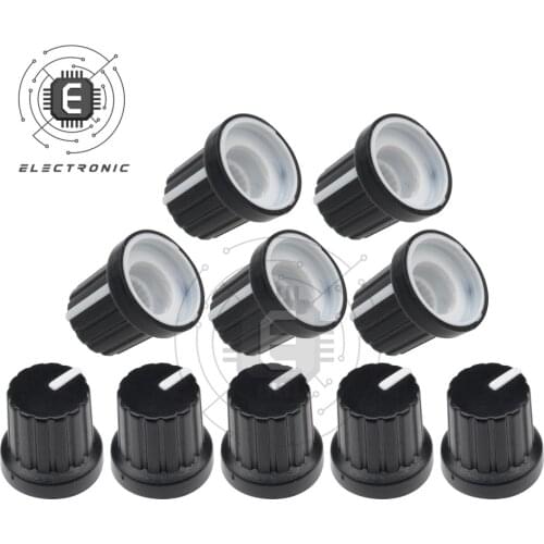 10PCS a Lot WH148 Potentiometer Rotating Kit Plastic Knob Cap 6mm Shaft Hole