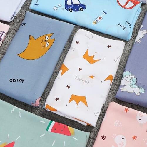 145x50cm Cartoon Cotton Fabric DIY Childrens Wear Cloth Make Bedding Quilt Decoration Home