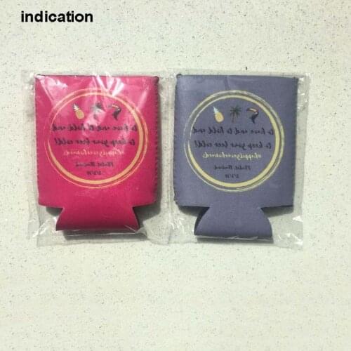 200pcs/lot Customized LOGO Stubby Holders Beer Can Coolers Holder As Wedding Gifts Insulated Neoprene Picnic Cooler Thermal Bag