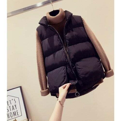 2020 Original Cotton Vest Female Winter Net Red Short Down Cotton Loose Thickened Cotton Vest