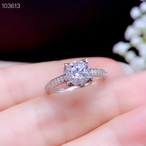 2021 new crackling moissanite ring for women jewelry engagement ring for wedding 925 silver ring round 1ct gem birthday gift