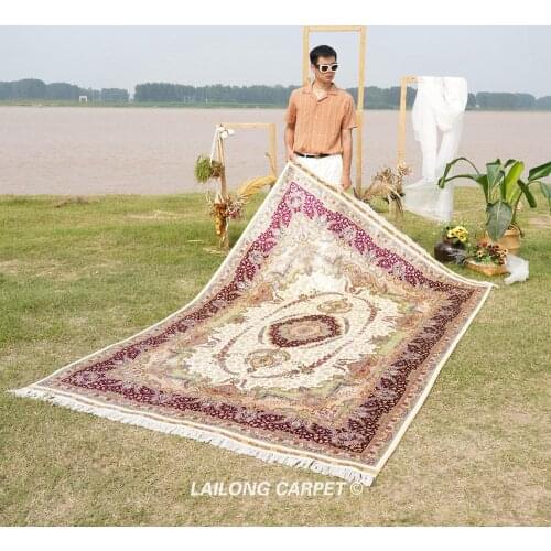 6'x9' Oriental silk area handmade carpet turkish silk carpet (ZQG259A)