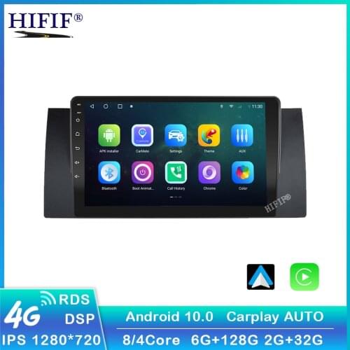 DSP Carplay Android 10 2Din 2GB RAM Car Radio Multimedia Video Player for BMW 5 E39 E53 X5 1995-2001 2002 2003 2004 2005 2006