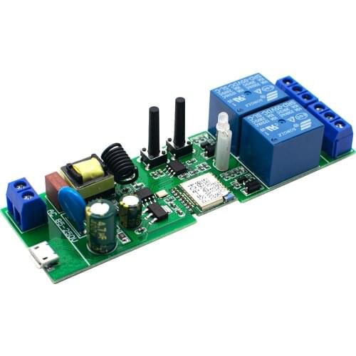2CH Wifi DIY Smart Wireless Remote Switch Domotica Light Controller Module Work with Alexa Google Home eWeLink