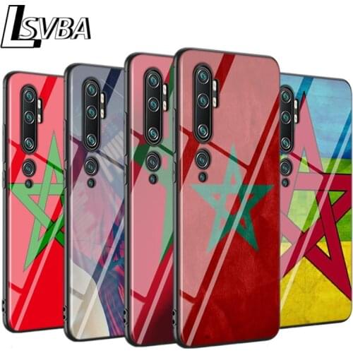 For Xiaomi 10 CC9 A3 Lite Phone Case MA Maroc Morocco Flag For Xiaomi Redmi Note 9 9S Max 8T 8 8A GO Pro Matte Black Cover