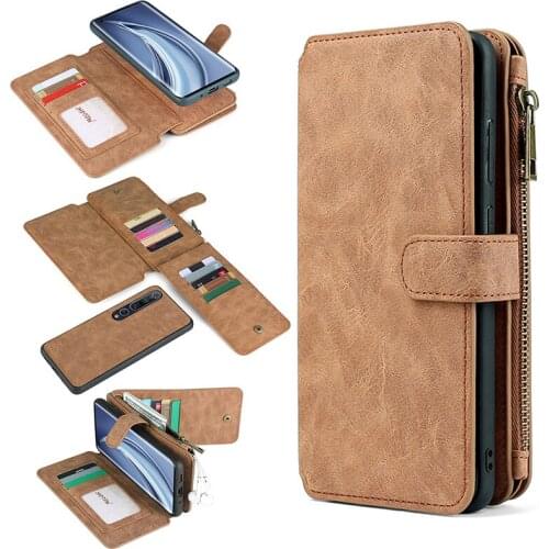 Flip case Frosted Leather Cover For Samsung Galaxy Note 20 10 9 8 S8 S9 S10 S20 FE S21 Plus Ultra Card Slots Zipper Wallet Coque