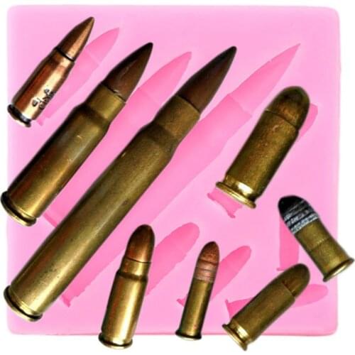 Baby Birthday Party Cake Decorating Tools Bullet Silicone Molds Cupcake Topper Fondant Molds Candy Clay Chocolate Gumpaste Mould