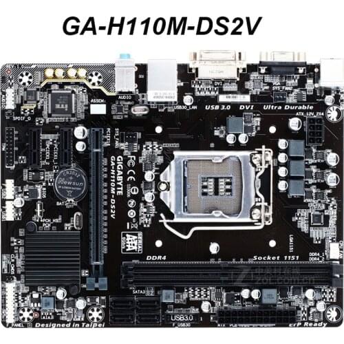 For Gigabyte GA-H110M-DS2V DDR3 Original Used Desktop Motherboard H110M-DS2V H110 LGA 1151 32GB Micro-ATX