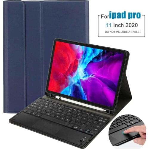 For iPad Pro 11 Inch 2020 Wireless Bluetooth Keyboard Leather Smart Case For iPad 2020 2nd Gen 11 inch Keyboard With Touchpad