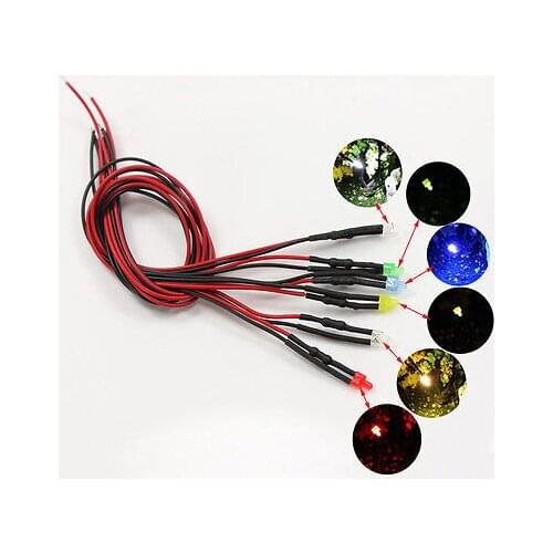 Evemodel 120pcs Pre Wired 1.9mm Mix Color Led Lamp Light Set 12V ~ 18V NEW L1219 ho scale model train 1/35 railway modeling