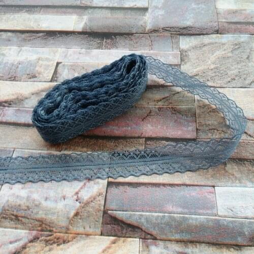 Hot Sale Wholesale! Beautiful 10 yards Gray lace ribbon 28mm width DIY Jewelry/Clothing accessories For Sewing